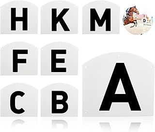 HDYEGY 8Pcs Wall Mount Dressage Letters Arena Markers, Arena Dressage Letters for Equestrian Athletes and Events Includes ...