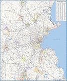 Boston Metro Area Laminated Wall Map