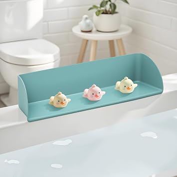 Bathtub Splash Guard Silicone Tub Water Splash Guard Aqua