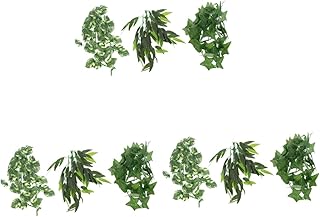 POPETPOP 9 Pçs Caixa De Escalada Para Animais De Estimação Planta Ramos De Árvores Artificiais Répteis Lagartos Plantas Com Sucção Répteis Animais De Estimação Lagartos Decoração De