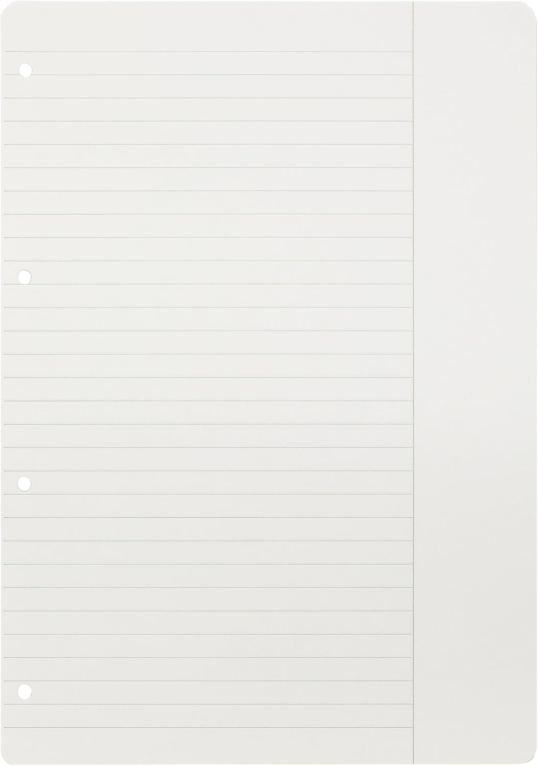 Landre 100050463 Ring Binder Inserts A4 100 Sheets Lined White Margin 70 g/m² Round Corners Perforated Ring Binder Insert Paper Insert