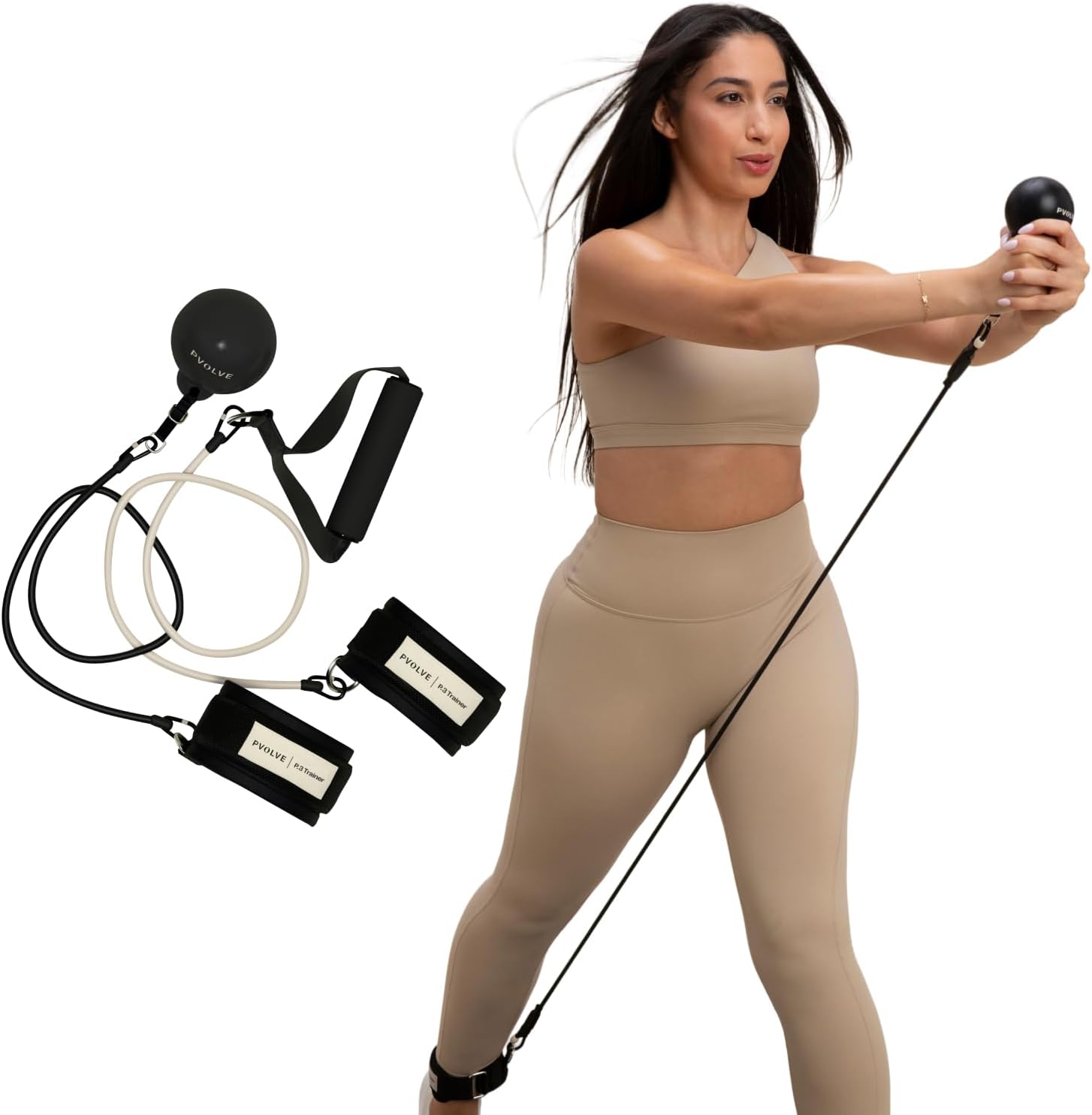 P.3 Trainer- Home Gym Fitness Equipment Resistance Band with Ankle Strap and Weight System