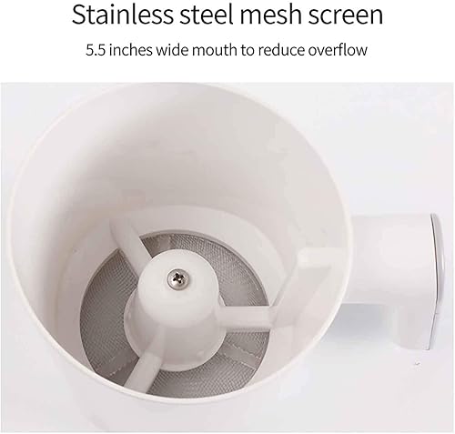 Miniatura 5 de Tamiz de harina eléctrico a pilas para hornear, tamiz de mano con mango ergonómico, malla de acero inoxidable fina, diseño fácil de limpiar para