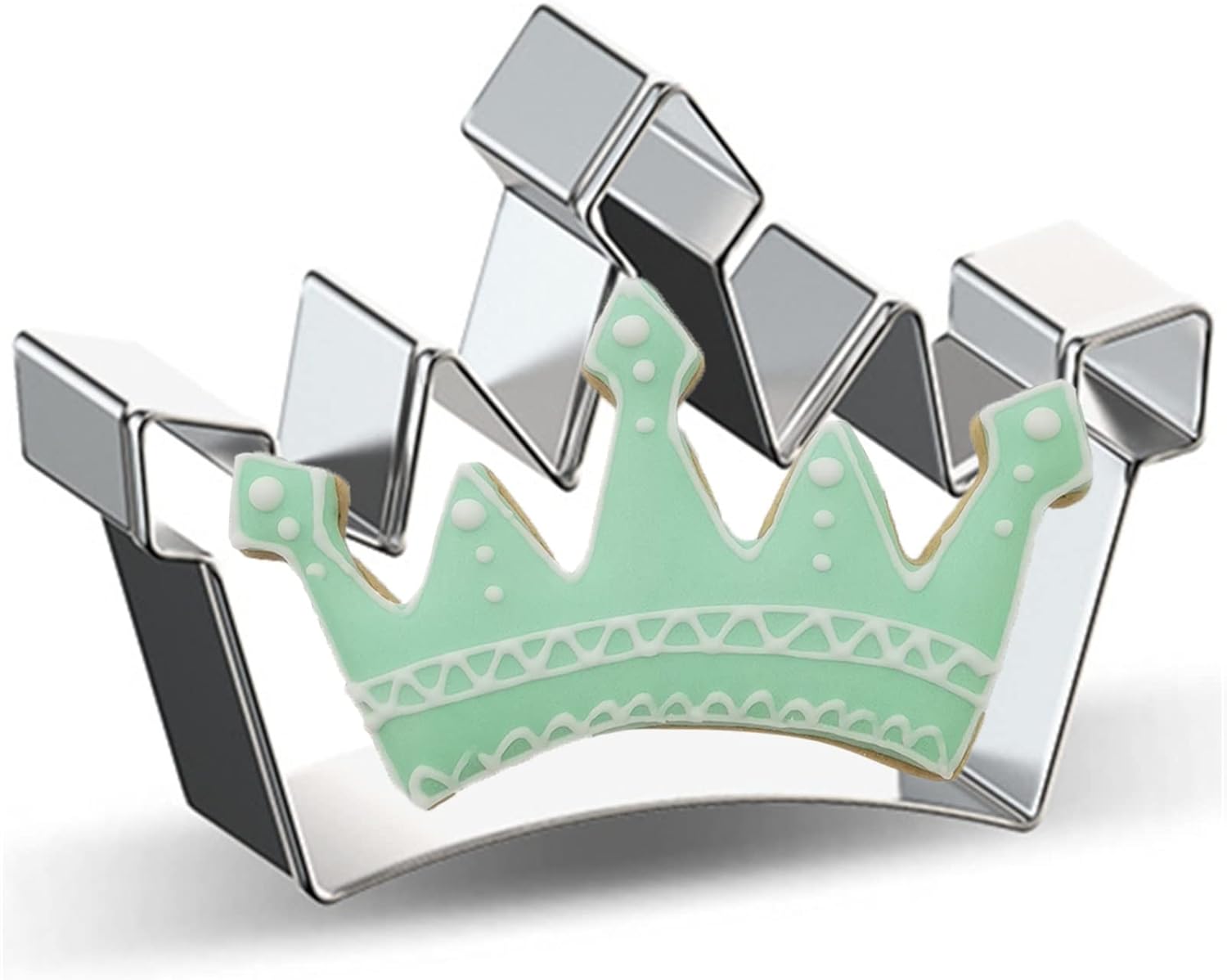 Large Size Crown Shaped Cookie Cutter, Stainless Steel Queen/King/Prince/Princess Crown Cookie Cutter (Model 5) - Image 4