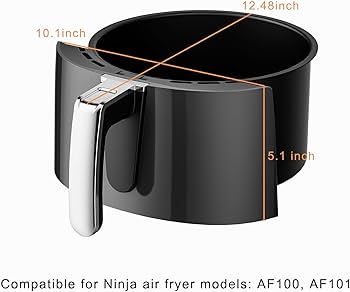 Ninja AF100 air fryer basket latch safety interlock mechanism