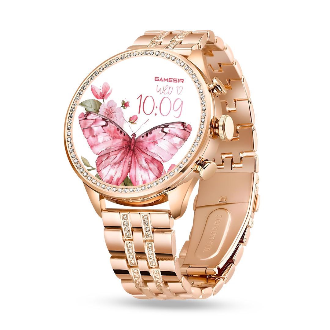 GameSir GEN 15 Smart Watch Golden Strap Round Dial 1.5" AMOLED Display IP67 Waterproof Bluetooth Calling Multi Sports Mode & Watch Faces Luxury Round Shape Dial Smartwatch for Men & Women-Gold-image-22