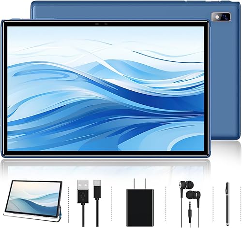 Miniatura 1 de GOODTEL Tablet 2023 de 10 pulgadas, Android 12, procesador Octa-Core 4 GB RAM 64 GB ROM, IPS inteligente, batería de 8000 mAh, cámara de 5 MP + 8