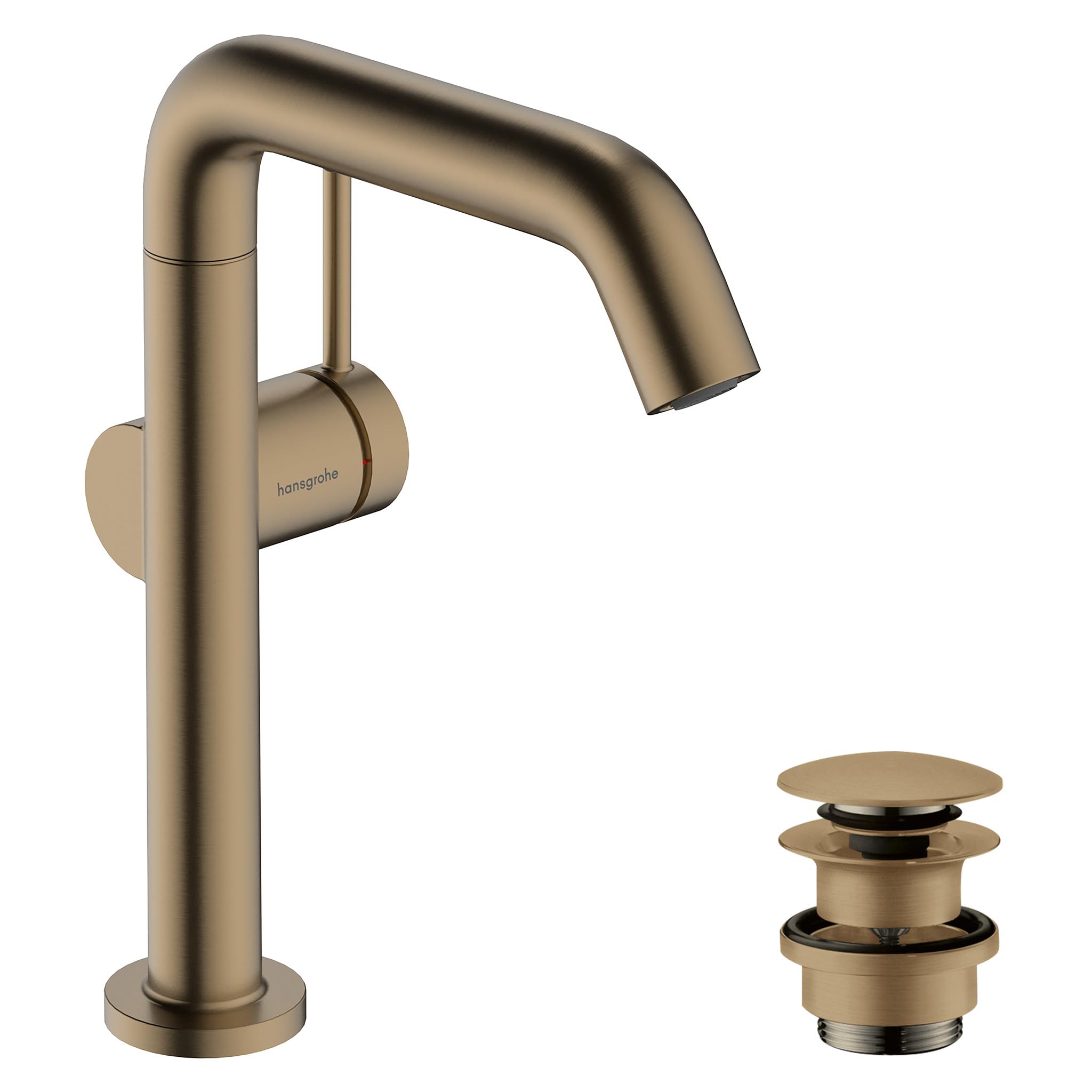 Mitigeur de lavabo hansgrohe Tecturis S Bronze brossé 210mm avec vidage
