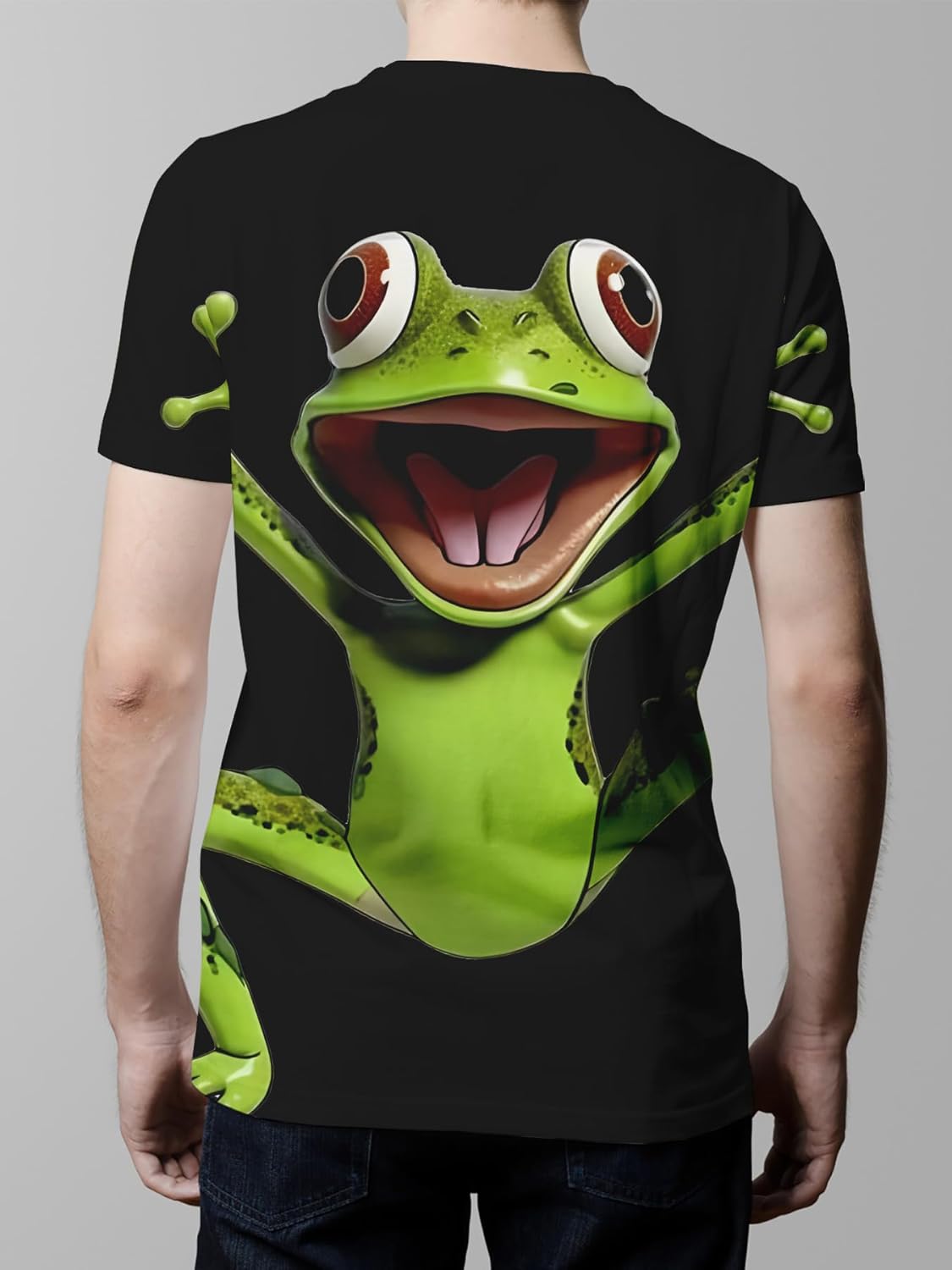 Men's T-Shirts Funny T-Shirt for Men 3D Cat Graphic Print Tees Summer Shirts for Men Casual Short Sleeve Tee,Polyester - Image 3