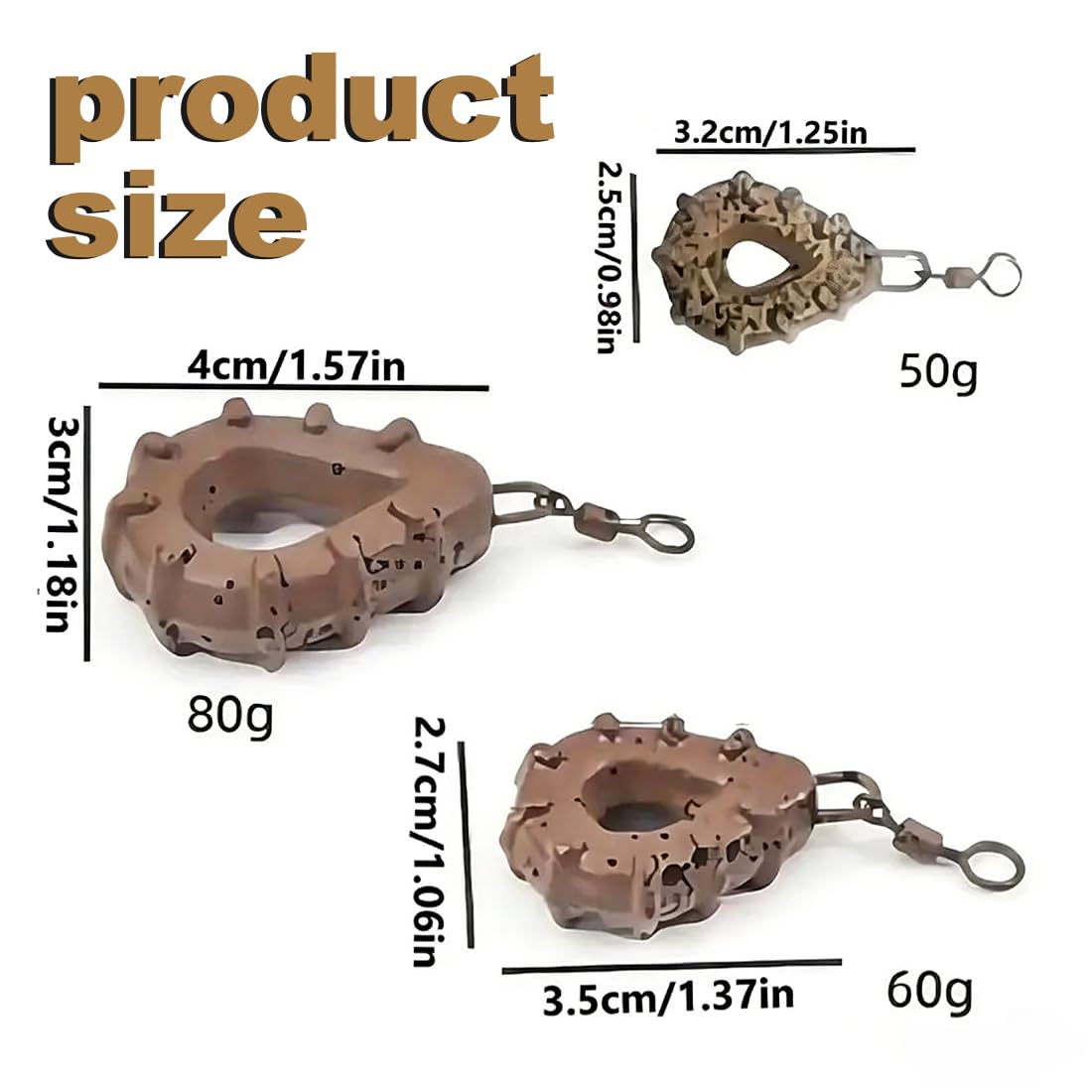 3 Pezzi Pesi Dapesca, Piombi Da Pesca Piombi Pescamare, Piombo Da Pescapesi Piombini Da Pescaforma Di Goccia, Adatto Per Lapesca All'Aperto, Lapesca In Mare, 50 G/60 G/80 G