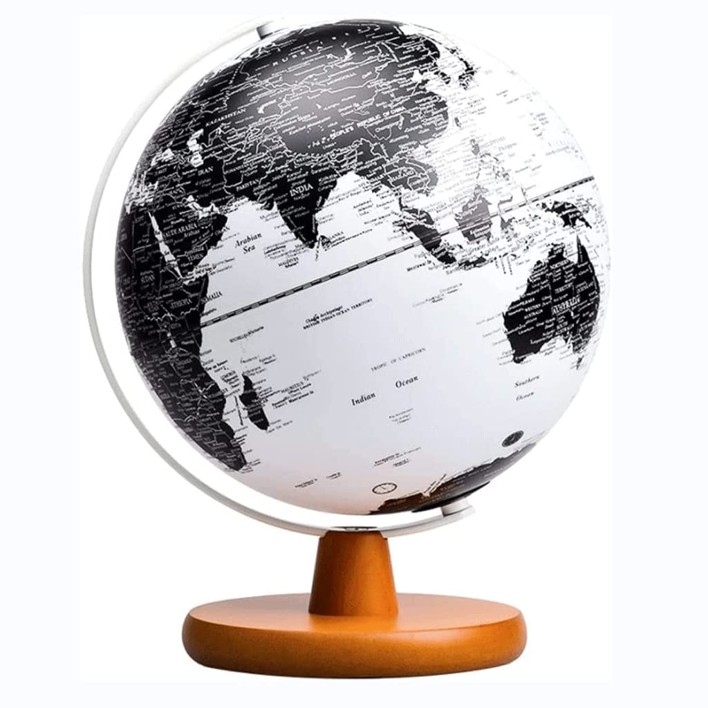 Innowacyjny globus 3D stereo angielski świecący globus światło z drewnianą ramą oświetlenie LED globus dla dzieci i dorosłych 19 cm dom, biuro zabawa edukacja
