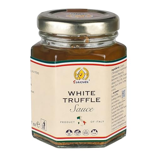 SUNGIVEN Salsa de trufa blanca hecha en Italia sin gluten sin transgénicos pasta de hongos de trufa blanca 317 oz