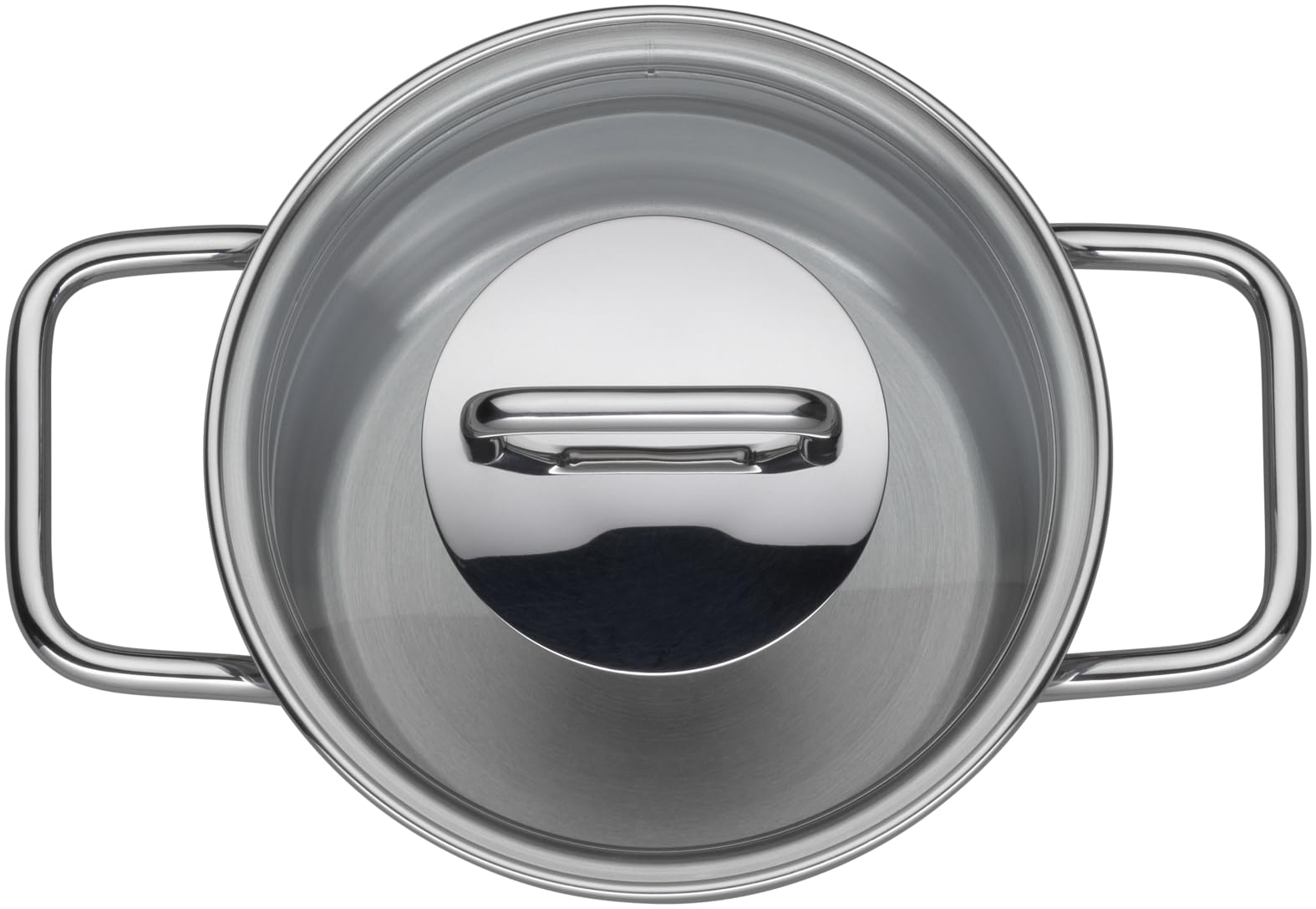 Silit Extra Cook Kochgeschirr-Set 4-teilig, Kochtöpfe 12/14 cm mit Glasdeckel, Innenskalierung, breiter Schüttrand, Crominox-Edelstahl, kleine Portionen, platzsparend stapelbar, tropffrei