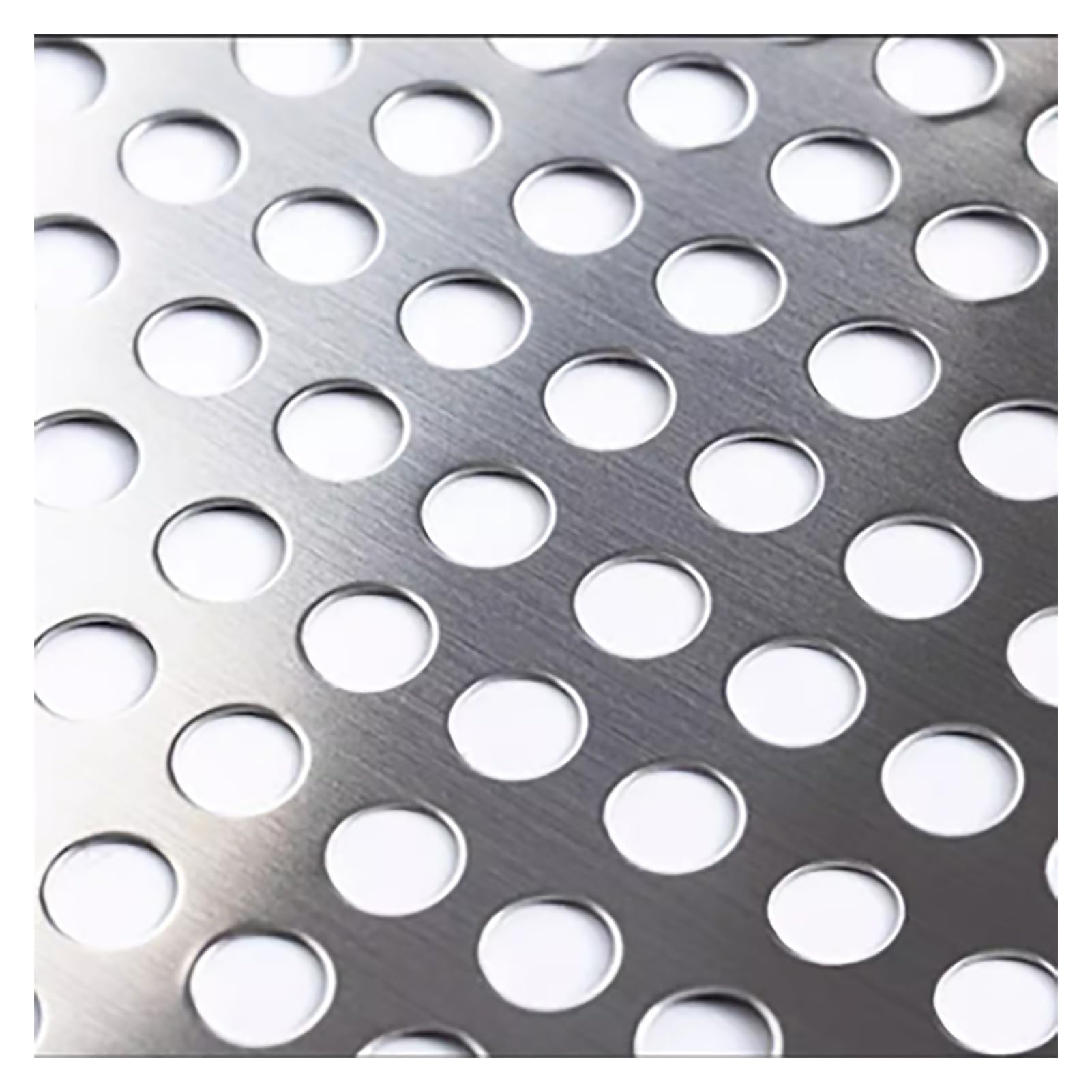 Perforiertes Metallblech aus 304 Edelstahl, dekorative Gitterplatte mit 8 mm Löchern, vielseitiger 50 x 1000 cm Bildschirm für DIY-Projekte, Krawatten und Handschuhe im Lieferumfang enthalten