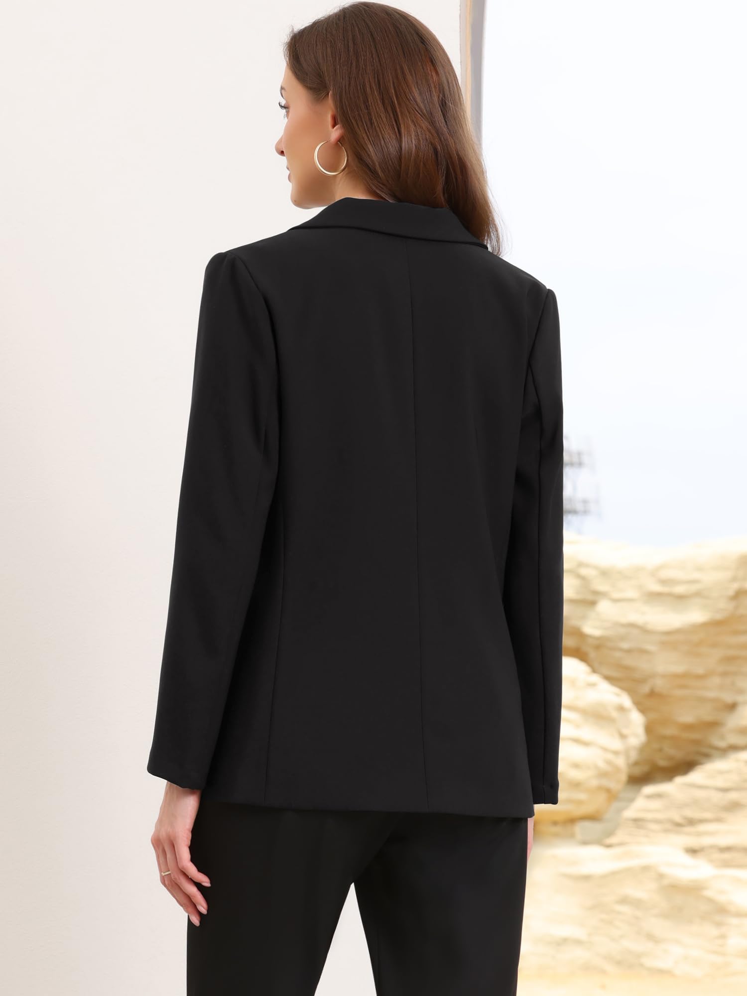 Allegra K Blazer Casual Donna per Ufficio con Revers a Punta e Monopetto Giacche Lavoro Moda 2025