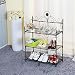 ZFF Estantería Estantería Estantería Estilo europeo Hierro forjado Estante de almacenamiento de la sala de estar de múltiples capas del hogar Montaje simple Gabinete de zapato de pie (Color: Negro, Bl