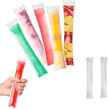 使い捨てバッグ 製氷 袋 100個 細長い氷 密封性 PE製 製氷袋 手作りアイスポップ 棒状の氷 小分け スポーツ アウトドア おやつ 熱中症対策