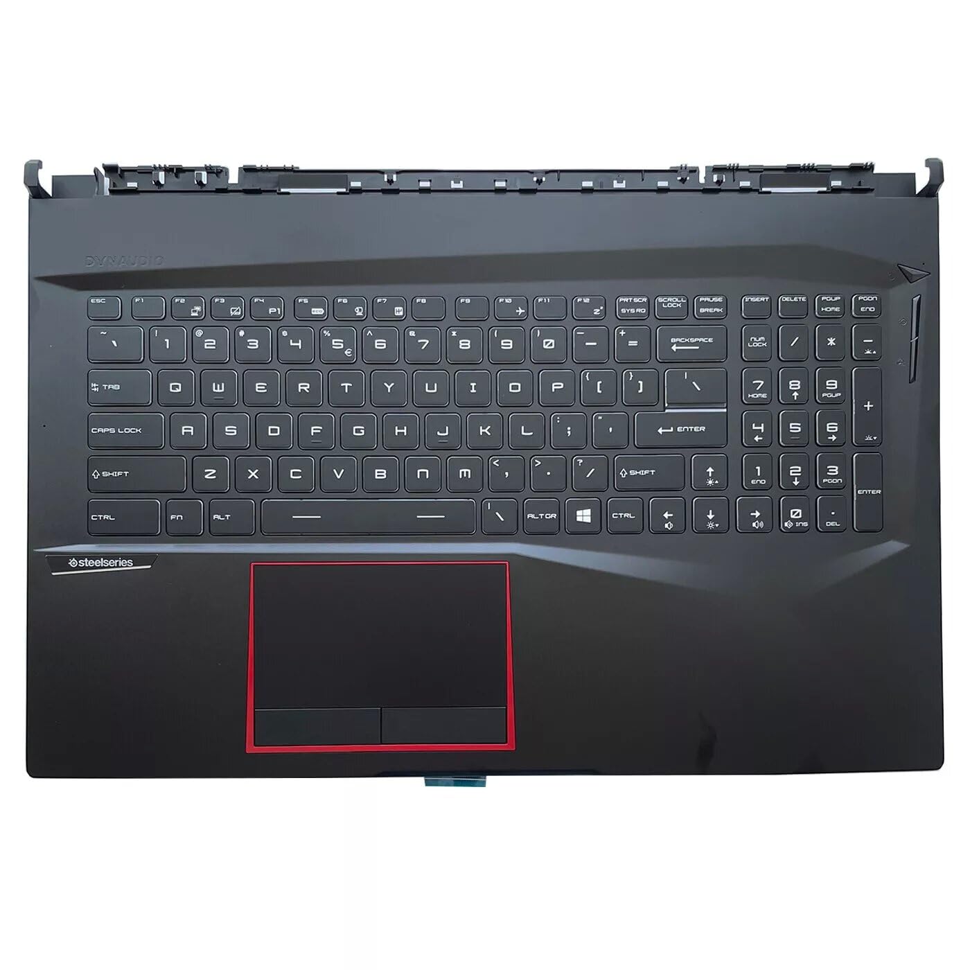 Wzqrps New Replacement for MSI GE75 Raider 8RE 9SE 10SF MS-17E2 MS-17E9 Laptop Upper Case Palmrest Per-Key RGB Backlit Keyboard No Touchpad Assembly Part S1N3EUS2B2SA