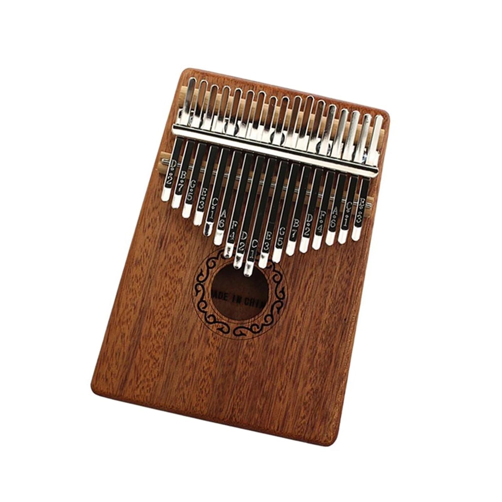 Kalimba Z 17 Klawiszami I Rozszerzoną Klawiaturą O Wyjątkowym Zakrzywionym Kształcie Zapewniającym Harmonię Dłoni I Nadgarstków Kalimba