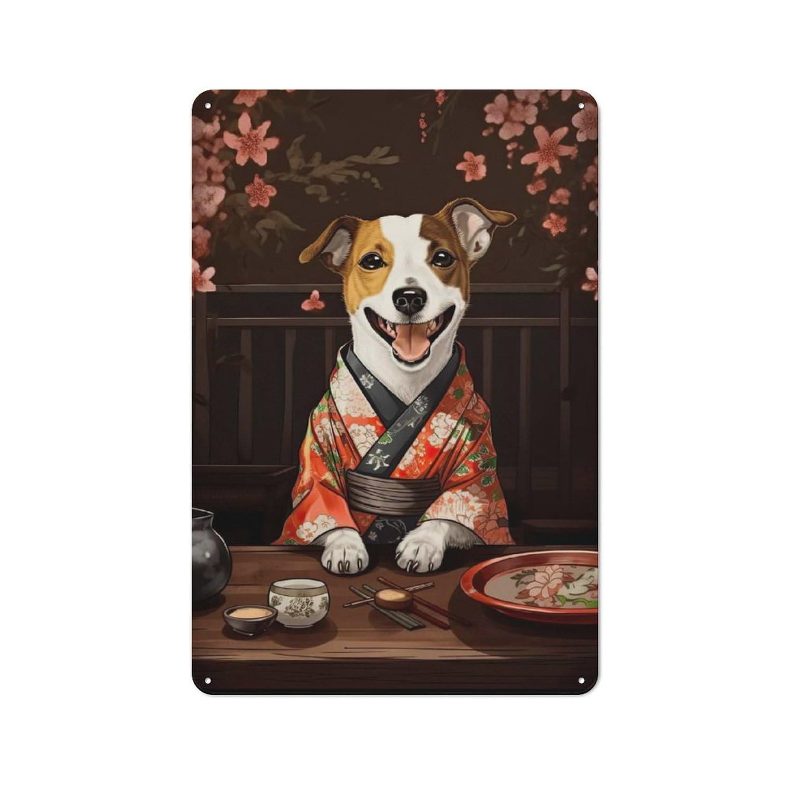 Jack Russell Terrier Food Decorative Tin Plaque 30x20cm, Vintage Bar Wall Plaque for Bar, Kitchen, Garage Or Games Room
