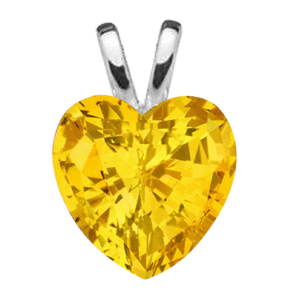 sterling-silver Pendant For Women (Citrine)-image-1