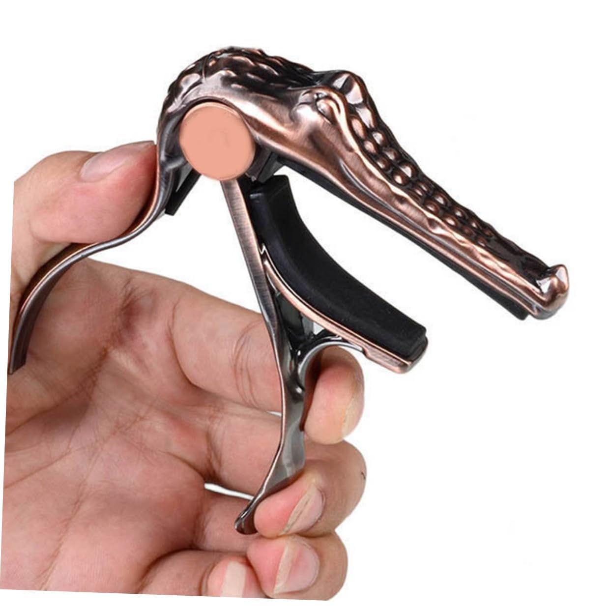 ifundom Professioneller Gitarren Capo aus Metall Leichter Capo für Akustikgitarre E-gitarre und Ukulele Praktisches Tonhöhenumwandlungszubehör für Saiteninstrumente