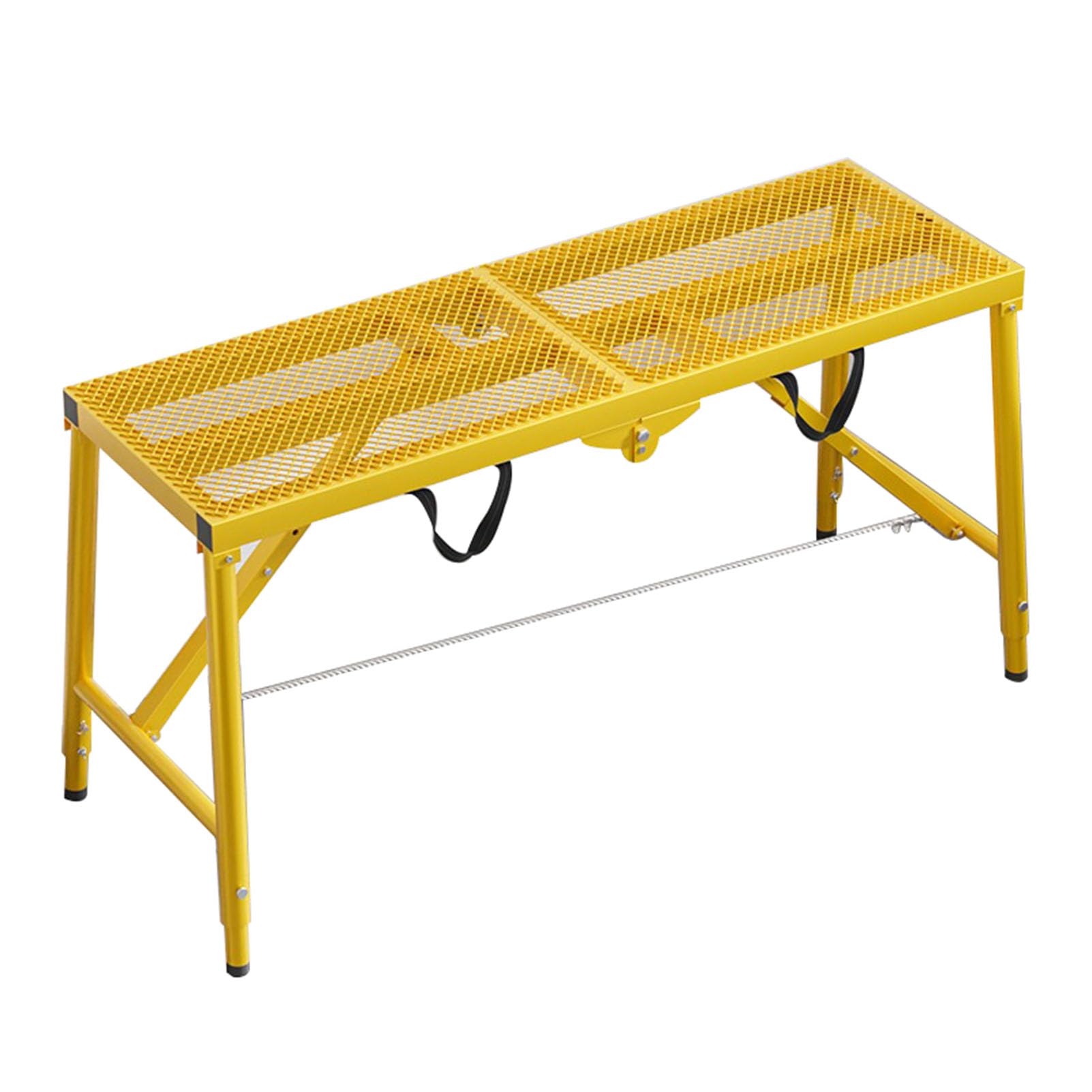Escalera de Aluminio Plegable de Alta Resistencia con Plataforma de Trabajo Ajustable, Taburete de andamio Multiusos para Pintura de Paneles de Yeso e ingeniería del hogar, Banco de Trabajo
