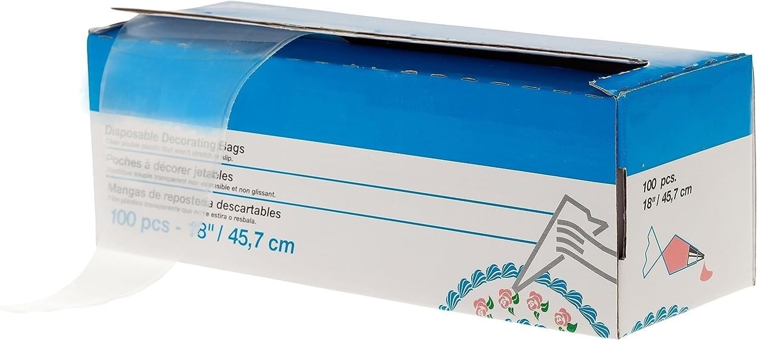 Soro Essentials- 18" Disposable Pastry Bag Pack of 100- Anti Burst Thickened Disposable Icing Piping Pastry Bags Non-Slip Decorating Bags Ideal for Cakes and Cookies Decoration for Home Restaurant