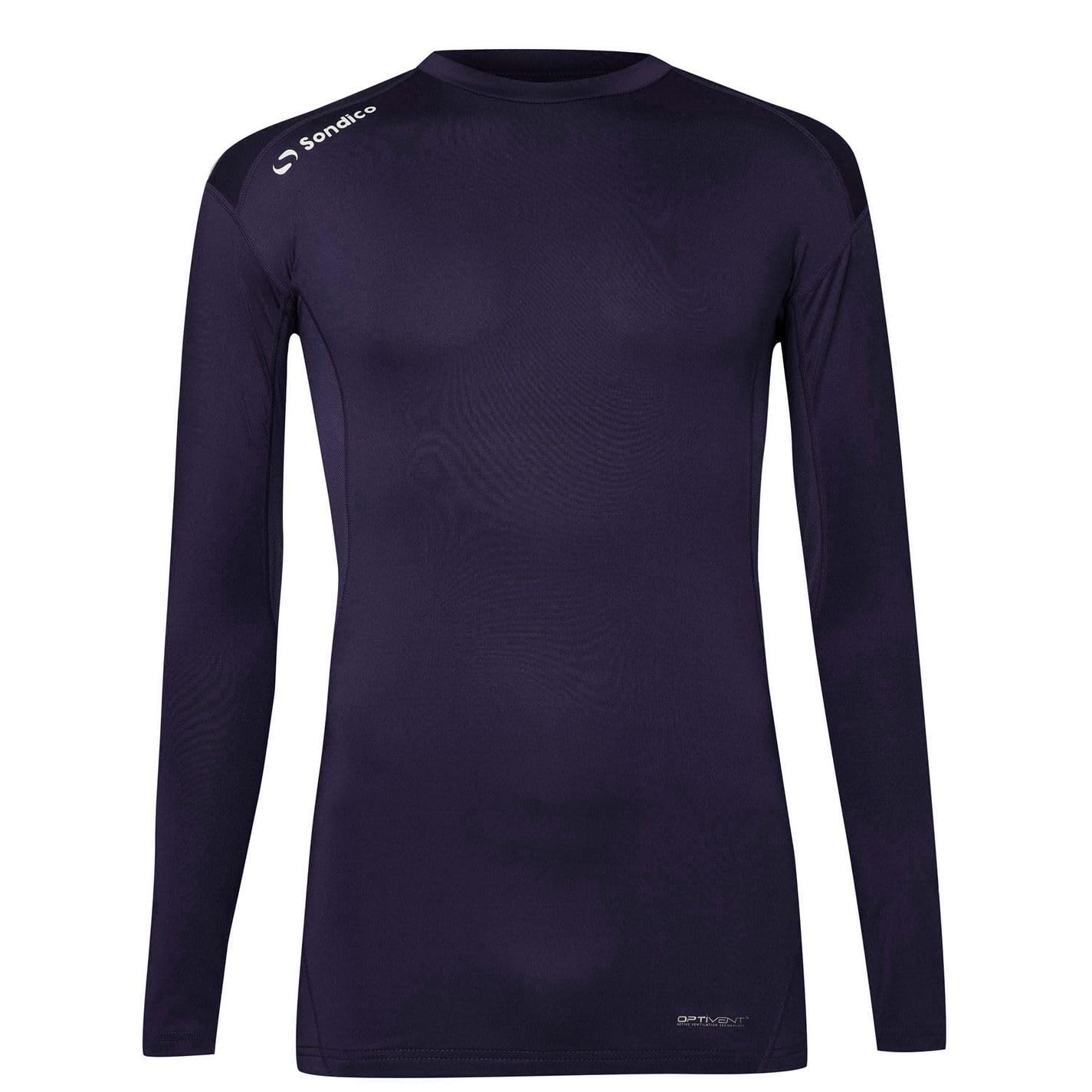 Sondico Mens Base Core Long Sleeve Base Layer Top Navy L