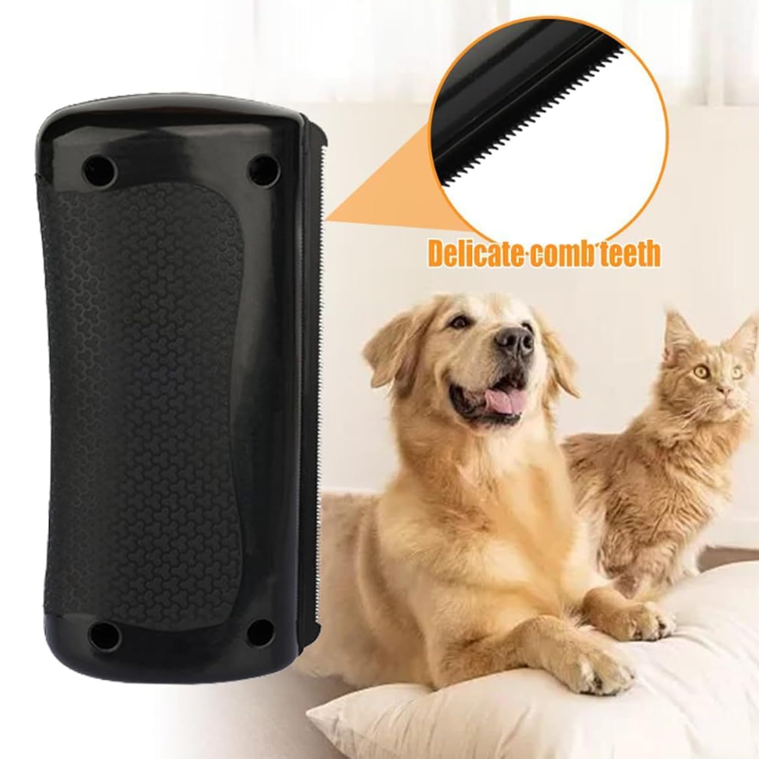 KOPOAO Deshedding Brush, Dog Brush for Shedding & Grooming, Pet Hair Removal Tool, Brush for Pets, Black, 1 Pcs