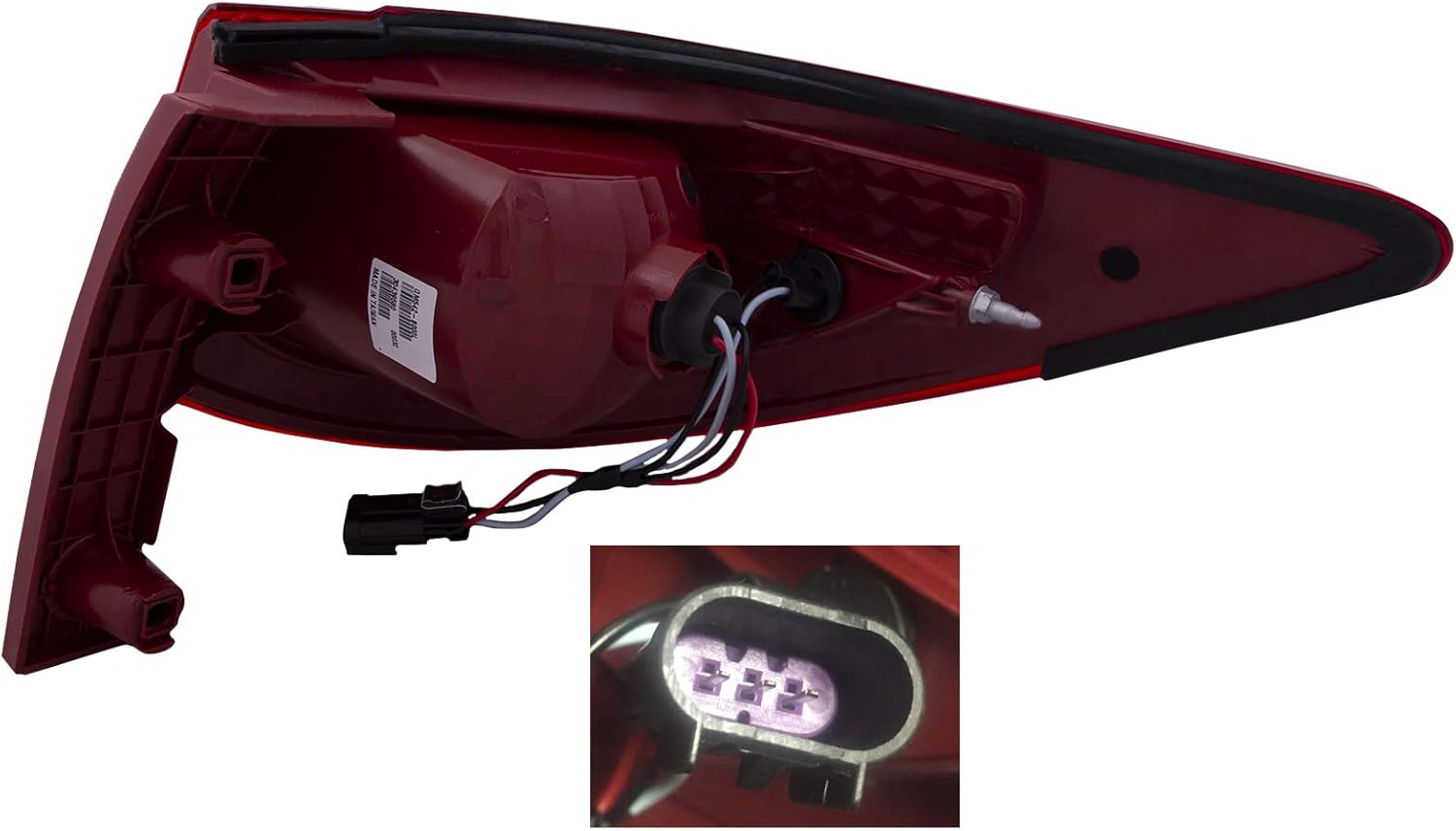 HEADLIGHTSDEPOT Tail Light Compatible with Chevrolet Traverse 2009-2012 Includes Left Driver Side Tail Light