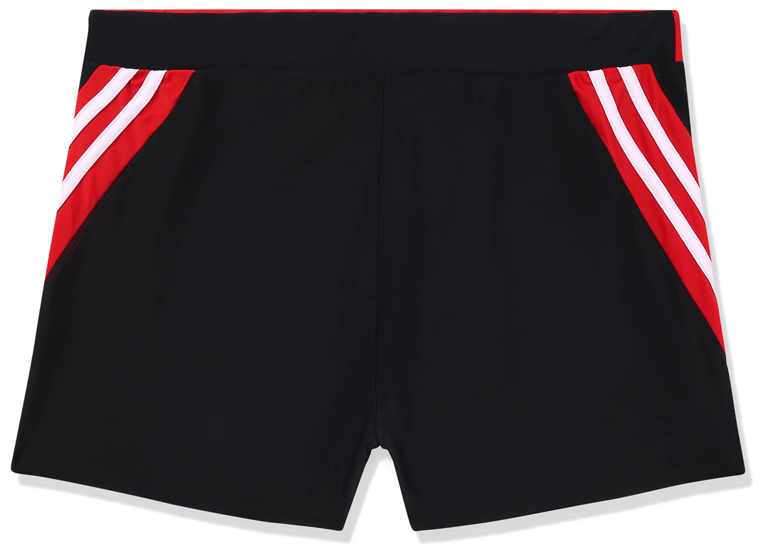 I-Swim Mens Costume Is-002 Size 2XL Black/Red with Swimming Goggles Is-501