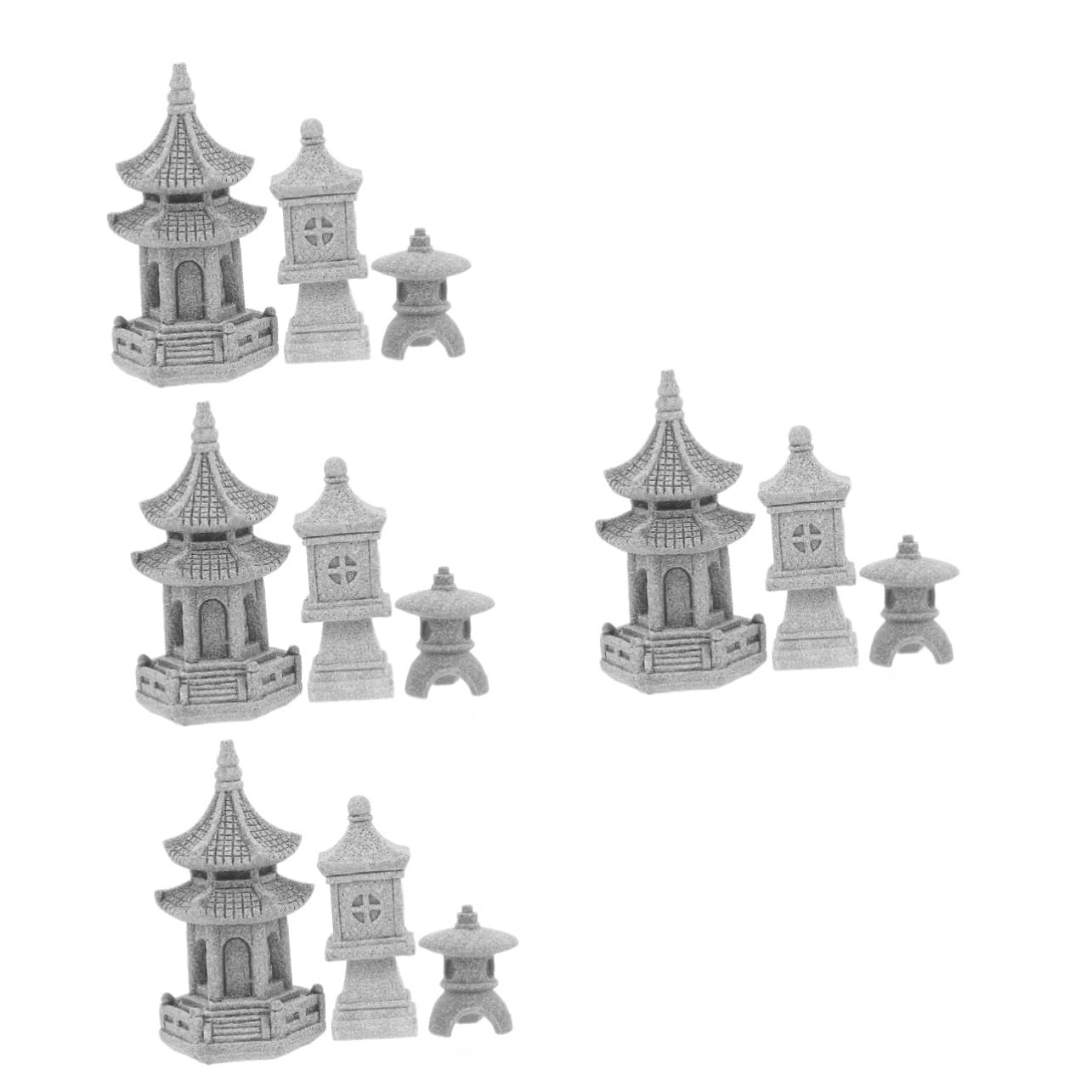 TOYANDONA 4 Sätze Garten Teilig Künstliche Bonsai Deko Garten Figuren Für Innen Und Außenbereich Modell Für Landschaft Und Dekoration 3 Stück * 4