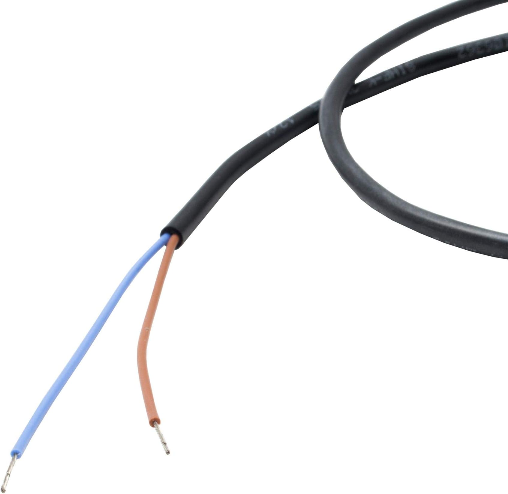 2 Core EWK Silicone Rubber DC Wiring Cable. 4 amp (2x0.25mm). Black. 9m