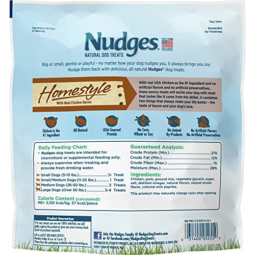 Blue Buffalo Nudges Homestyle Natural Dog Treats, Chicken And Bacon, 16Oz Bag #TOP1