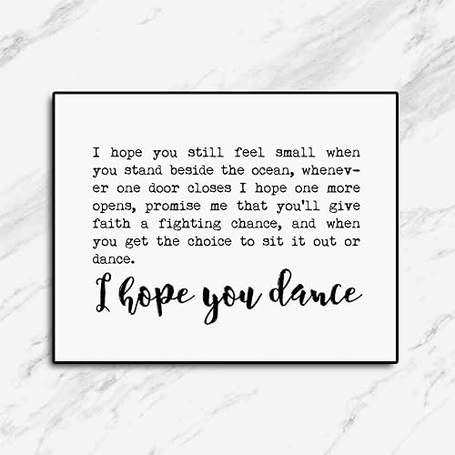 Miniatura 4 de Letrero con texto en inglés "I Hope You Dance", letreros para guardería, decoración de dormitorio infantil, arte de graduación, casa de campo
