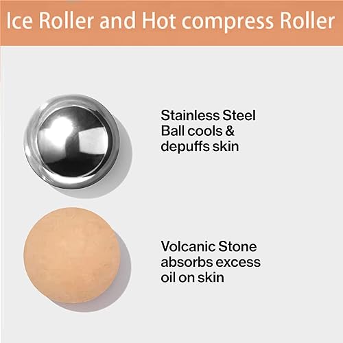 Miniatura 4 de Rodillo facial volcánico absorbente de aceite,Rodillo de control de piel grasa,Rodillo facial reutilizable para el cuidado de la piel facial (azul)