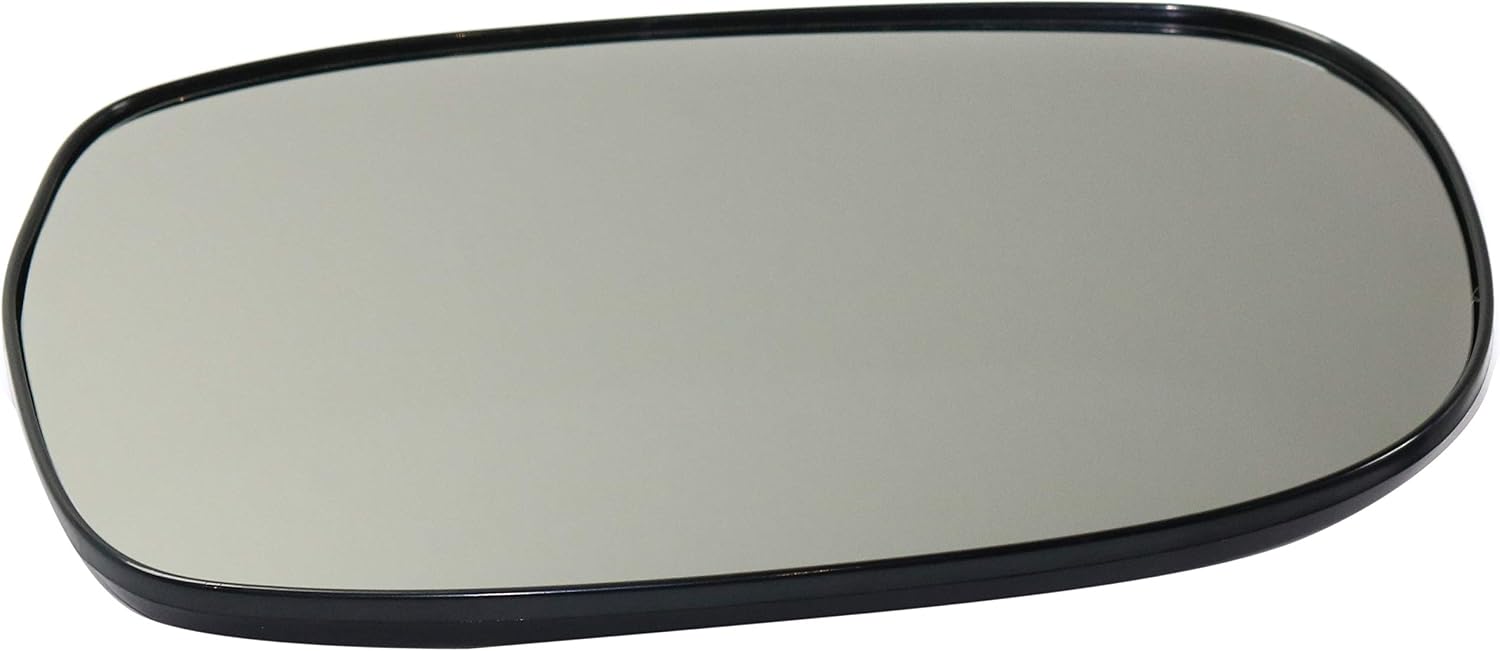 Evan Fischer Mirror Glass Compatible With 2000-2006 Toyota Tundra, Fits 2001-2007 Sequoia, Driver Side With backing plate Heated Flat TO1324124