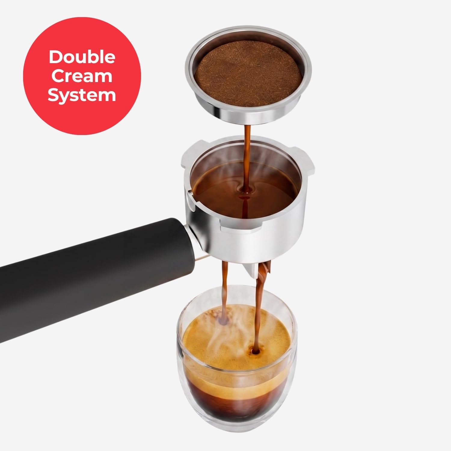 Solac – Cafetera Espresso Taste Classic D20 Inox | 850W | Presión 20 bares | Depósito 1,8L | Brazo 1 y 2 salidas | Vaporizador | Superficie Calienta tazas | Apagado automático