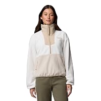 Columbia Sequoia Grove - Pile da donna con mezza zip, colore: sale marinoietra scura/fossile