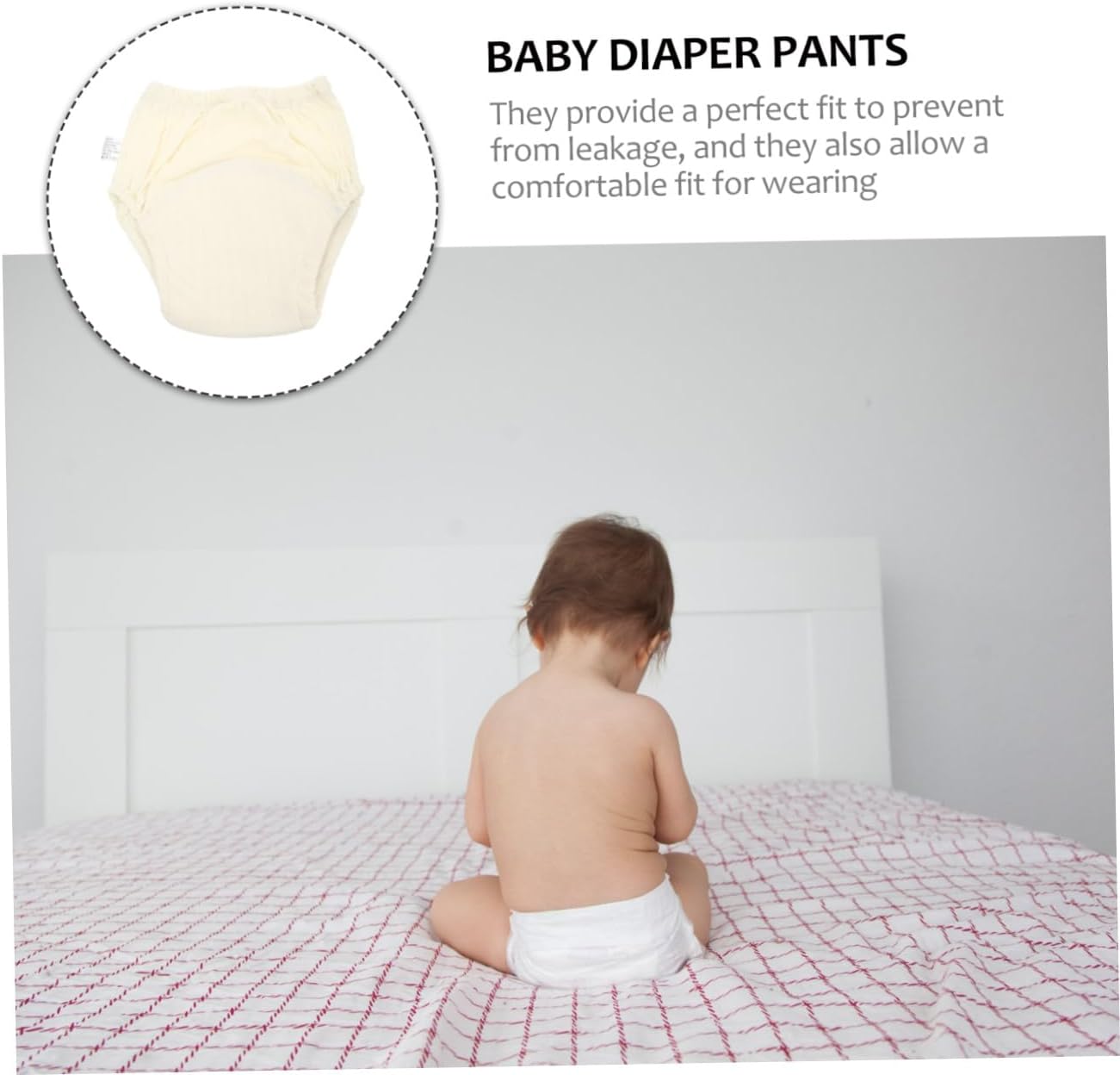 ORFOFE Newborn Potty Training Pants Washable Diaper Pants for Boy Girl Soft and Absorbent Comfortable Elastic Waistband for Daytime and Nighttime Use