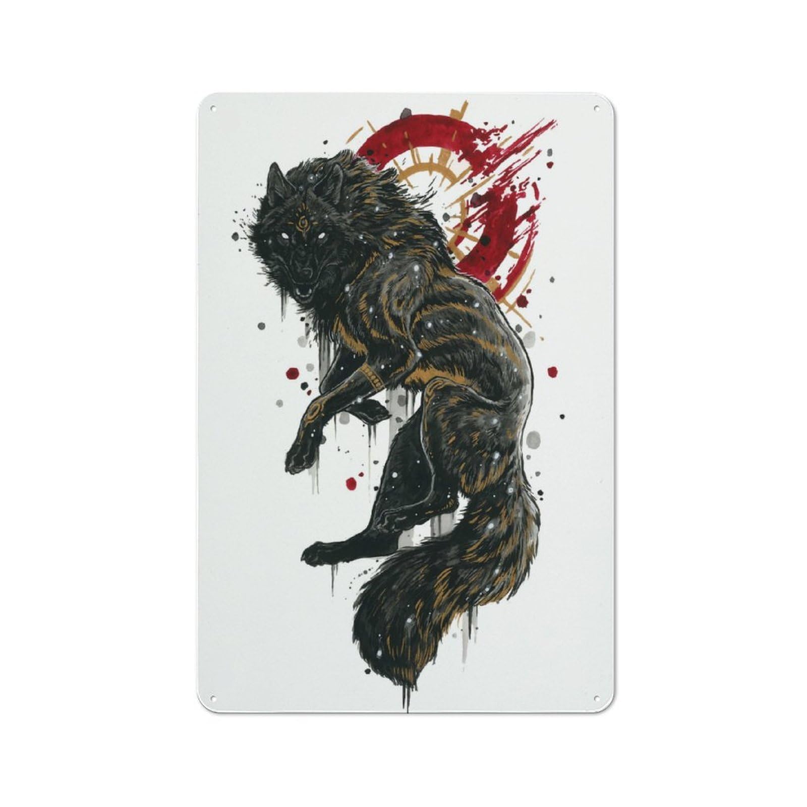 Junmoney Style-1 Tin Wall Plaque 30X20cm With Amarok For Café Or Restaurant, Housewarming Present For People Styling Café And Restaurant