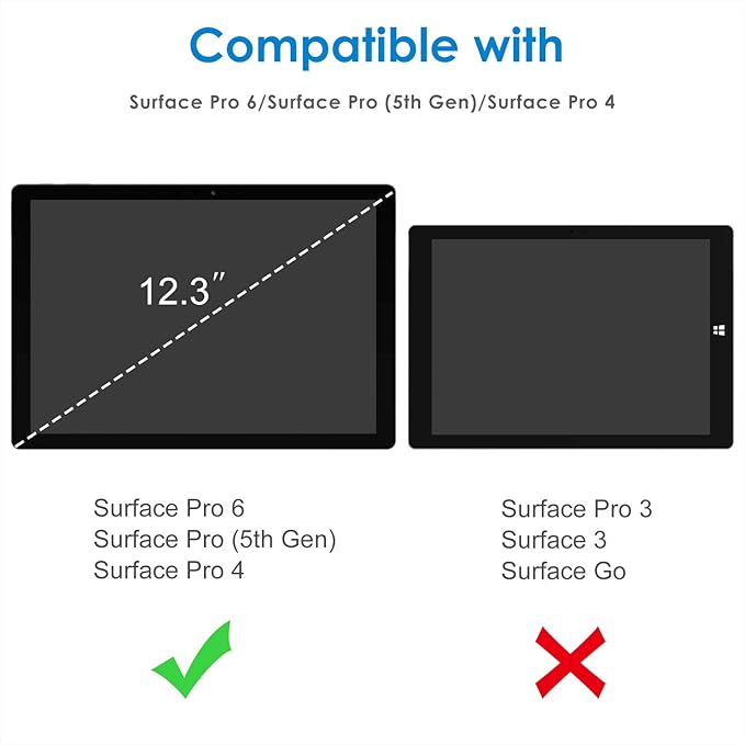 Protector de Pantalla JETech Vidrio Templado para Microsoft Surface Pro 6/5/4 miniatura 2