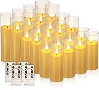 Vista 18 de Paquete de 12 velas LED sin llama, funcionan con pilas, impermeables