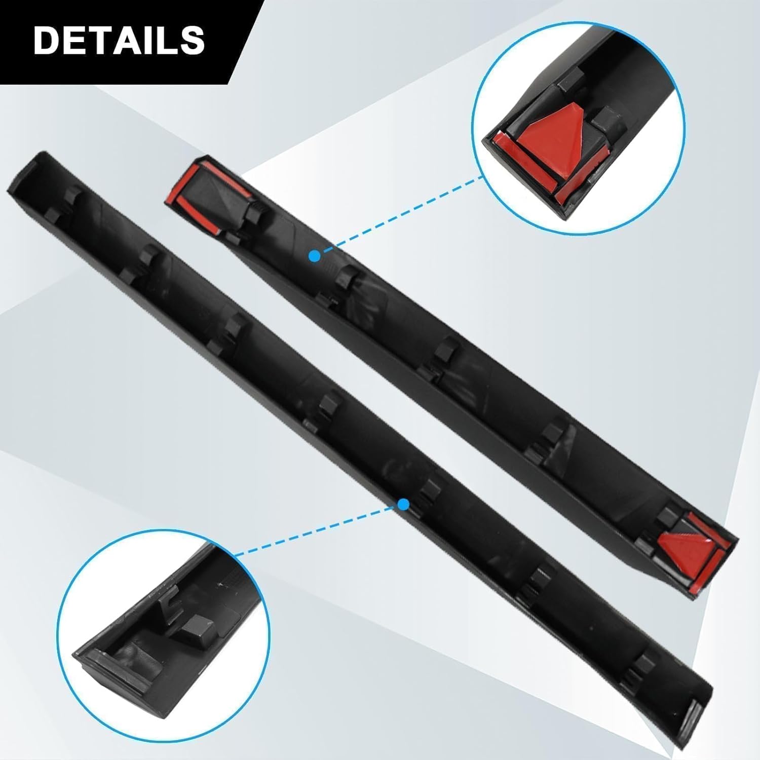 SecosAutoparts 2Pcs Right Side Door Lower Molding Trim Front & Rear Compatible with Infiniti QX60 JX35 2014-2020 Replace# 808769NB0A, 828769NB0A
