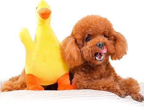 Dog Toy, Sound, Plush, Small Dog, Duck, Stress Relief, Lack of Exercise, Pet Toy, Yellow, Delivered in 3-5 Working Days