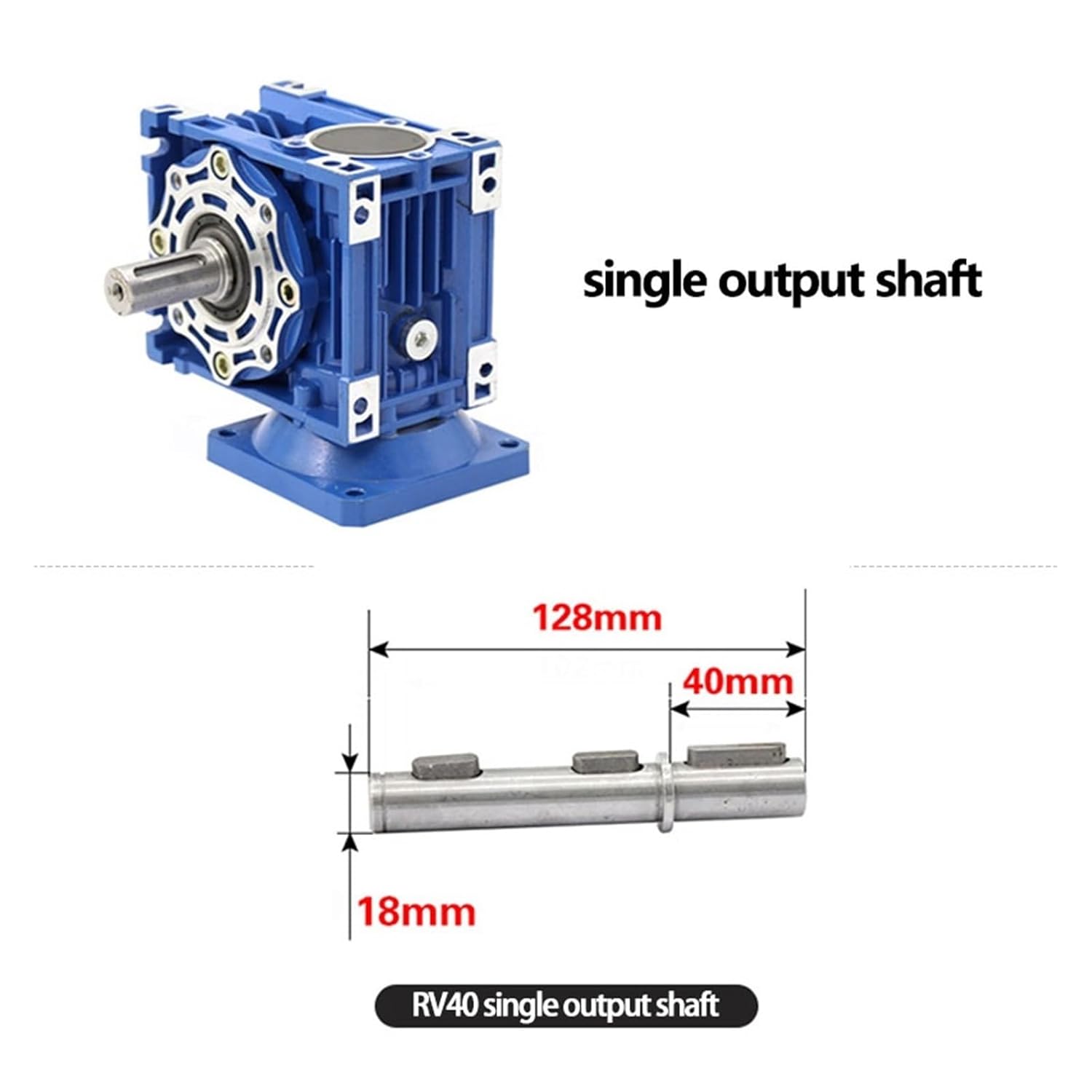 DC Worm Gear Motor Adjustable Speed NMRV40 12V 24V 120W with Single Output Shaft RV40 CW CCW