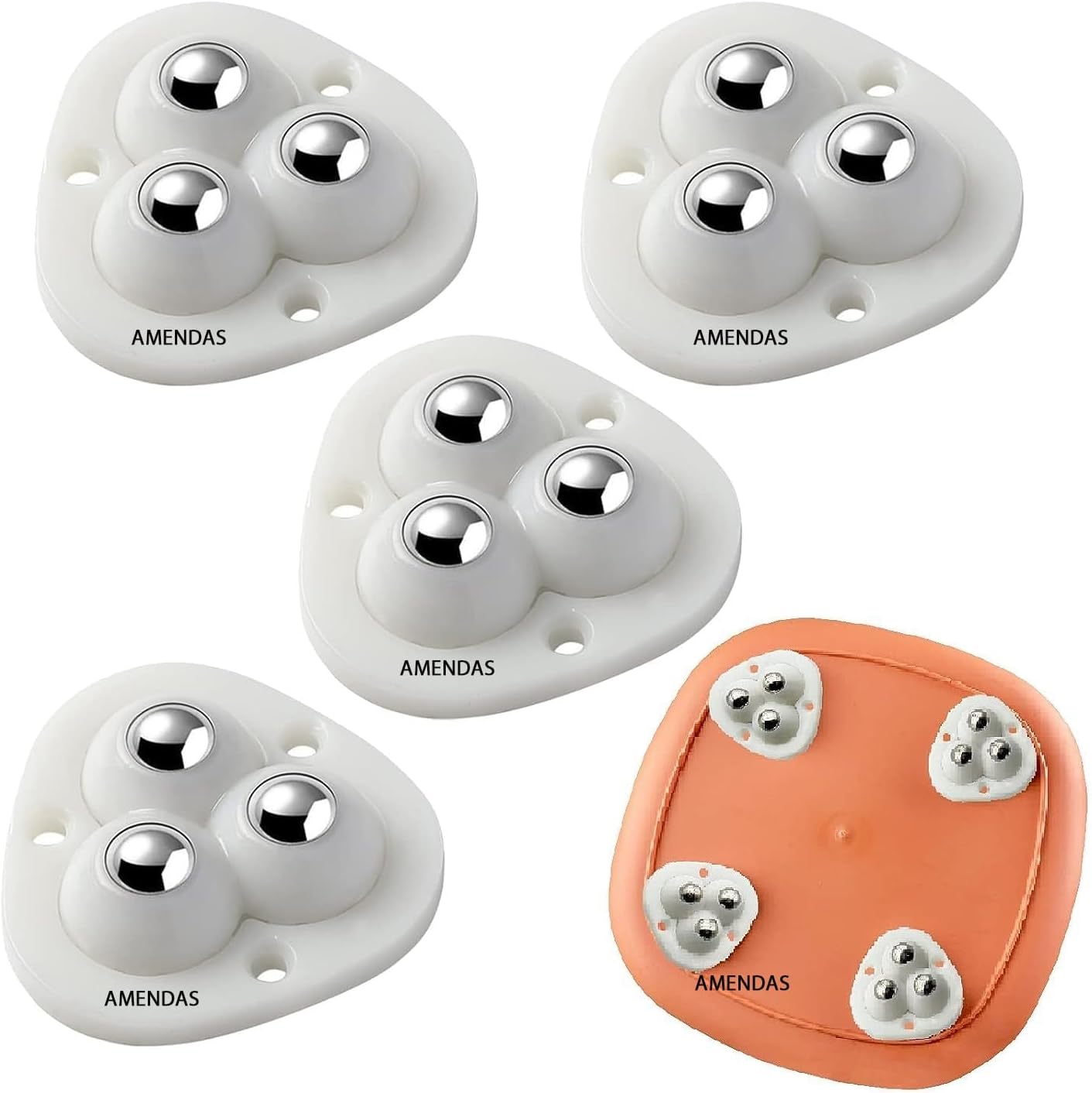 - AMENDAS mini swivel adhesive wheels For moving furniture 360° wheel casters Table Roller For Furniture Movement Wheels for Kitchen Appliances Moving Coffee Maker Air Fryer Mixer 4 Pcs
