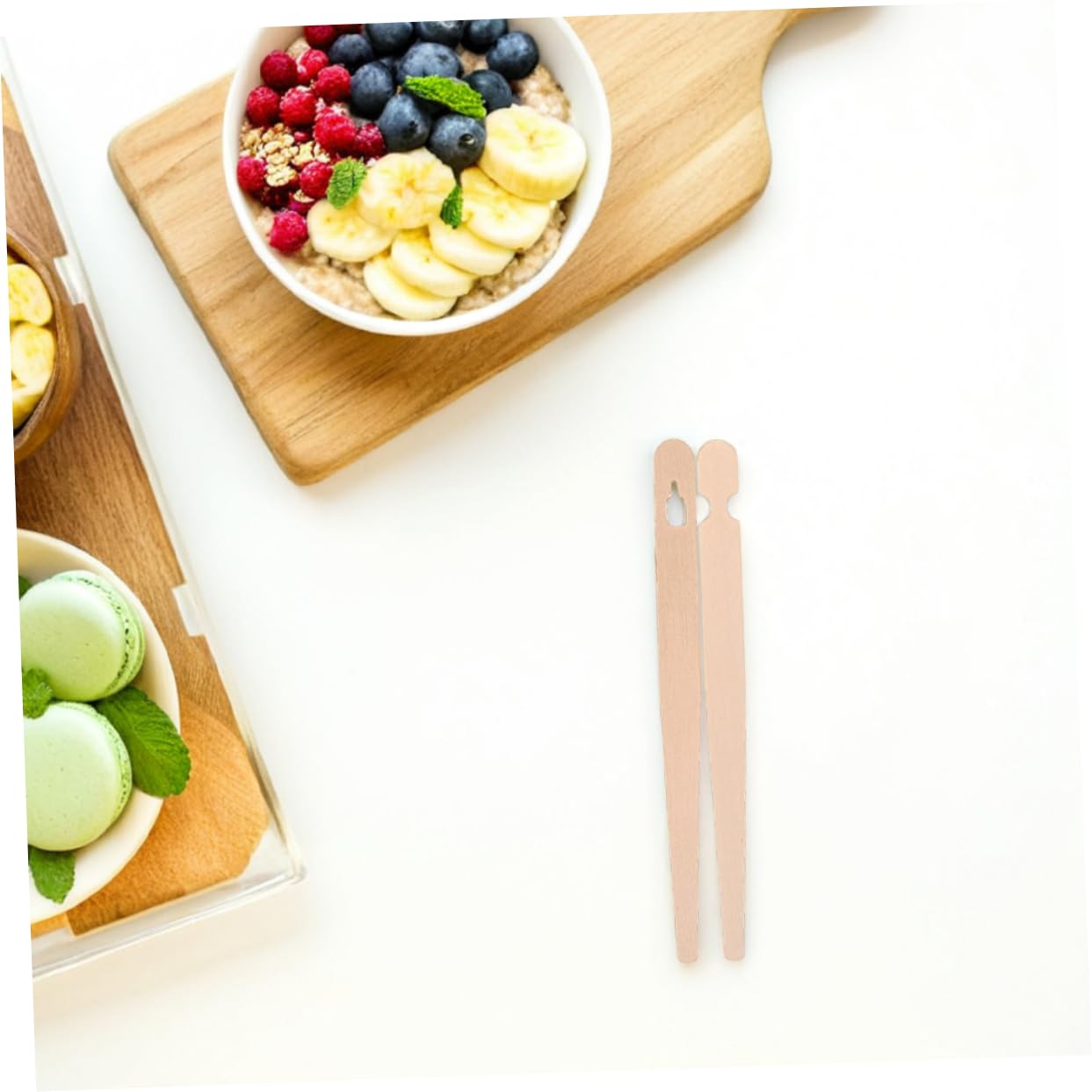 Healifty 200 Paires Pince pour Aliments Ustensiles de Cuisine Naturels pour Servir Fruits et Desserts Outil Polyvalent et Élégant pour Buffet et Cuisson Individuel