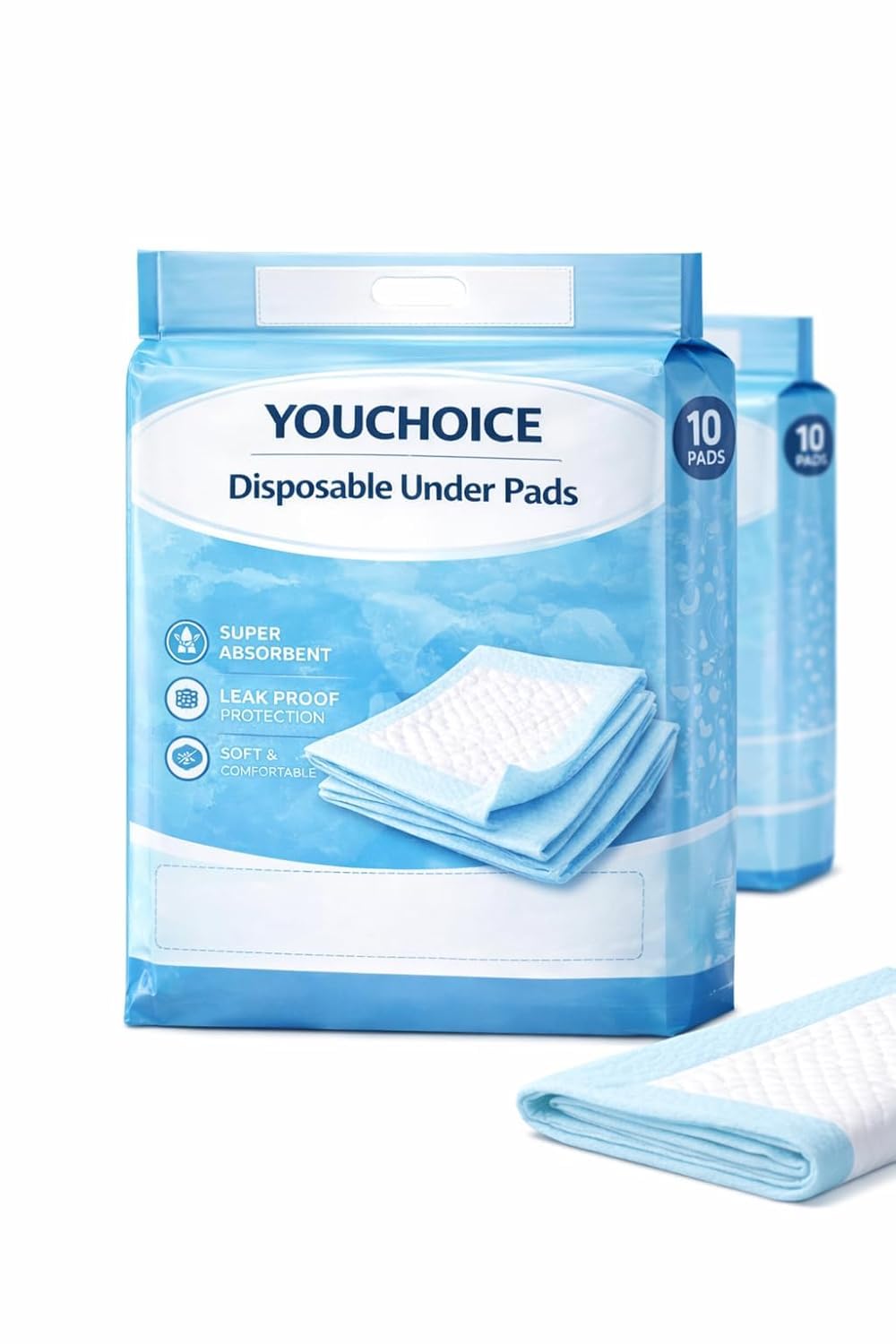 Adult Underpads for Bed & Floor Disposable Bed Pads Extra Large 80 x 100 cm Super Absorbent Leakproof Mattress Protector with Soft & Skin Friendly for Elderly, Patient, Baby Pack of 10-image-8